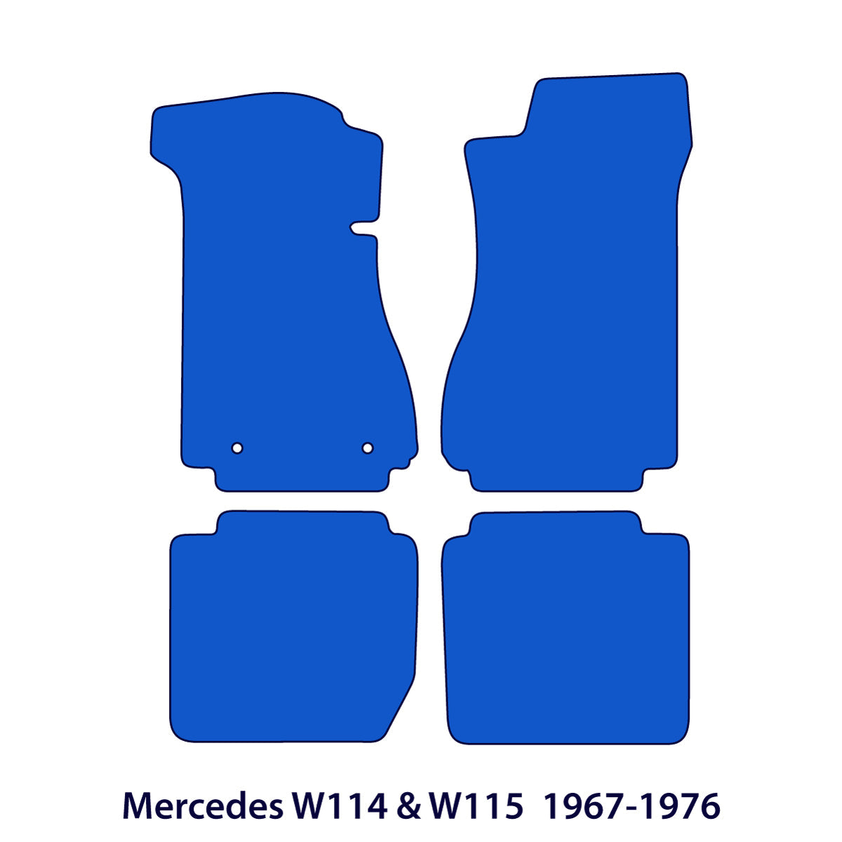Dywaniki welurowe do Mercedes W114 & W115 1968-1977 – Czarne