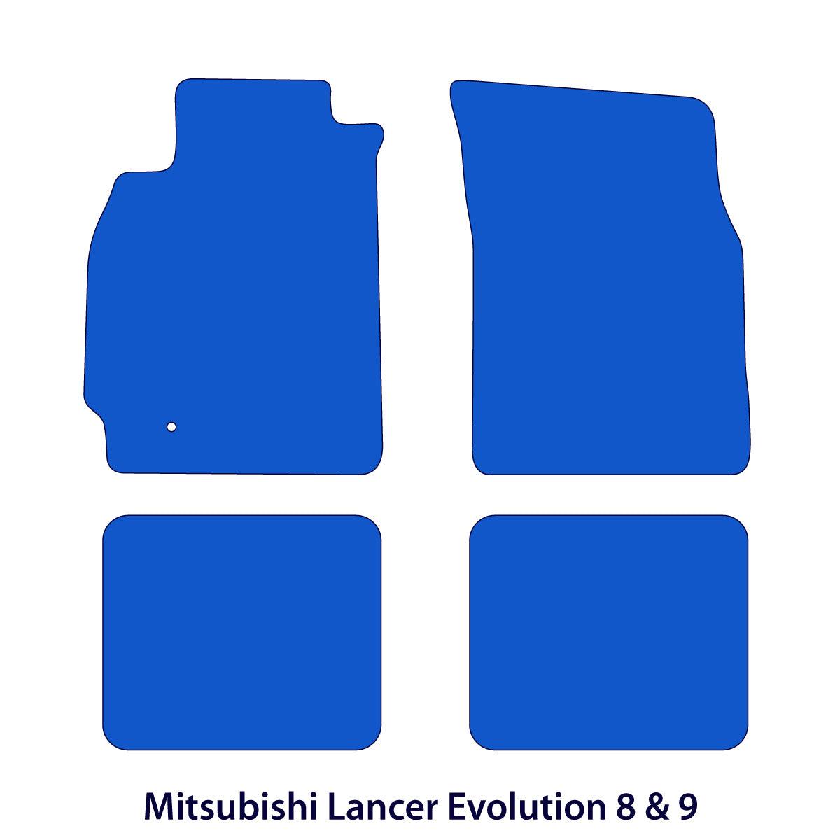 Dywaniki welurowe do Mitsubishi Lancer Evolution 8 & 9 2003-2006 – Czarne