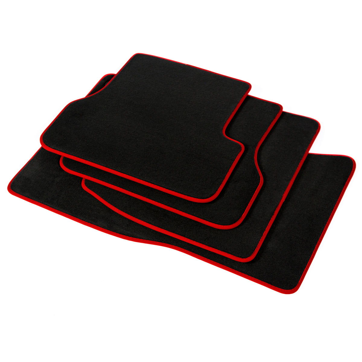 Mitsubishi Lancer Evolution 8 & 9 Velour Floor Mats 2003-2007 – Red Edging