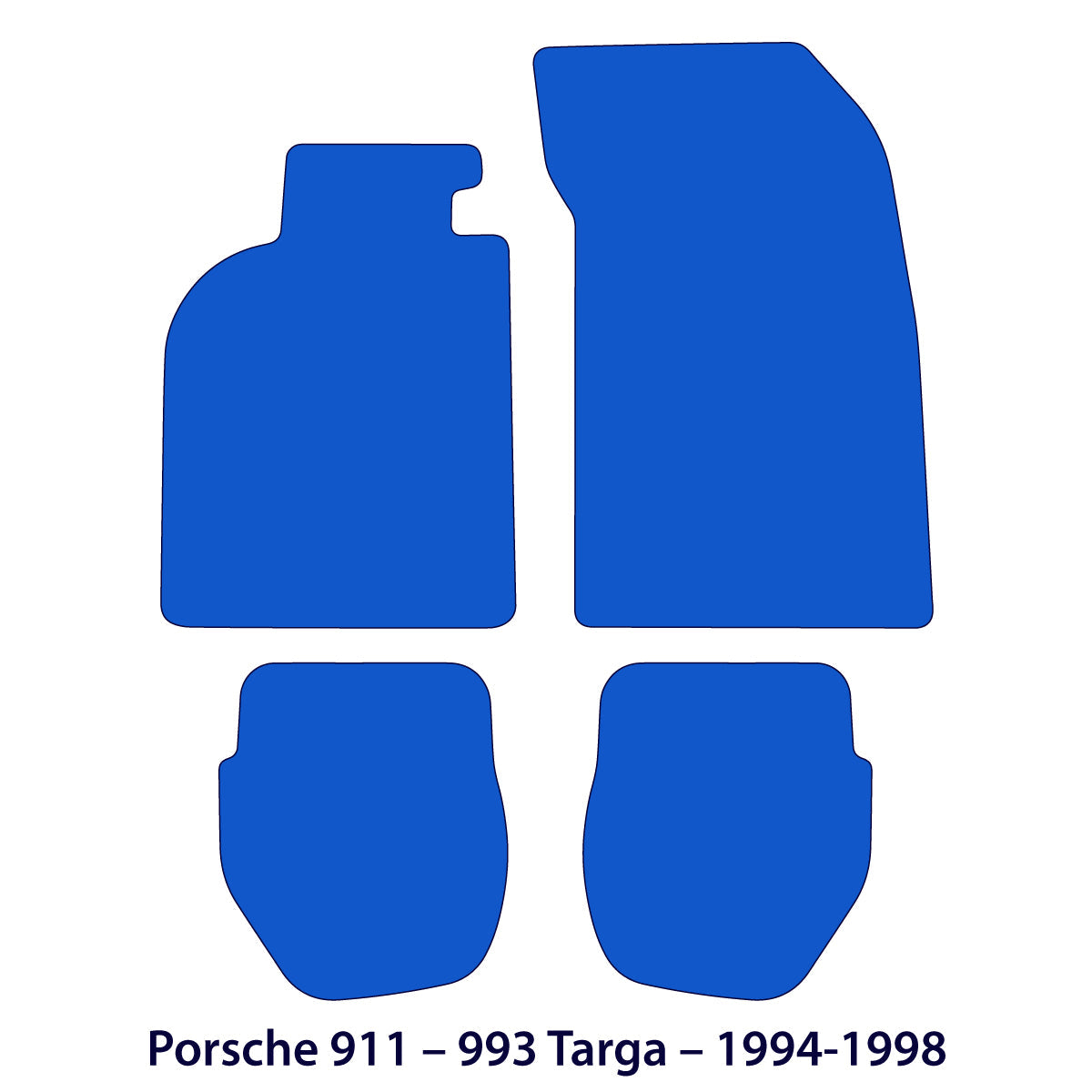 Dywaniki welurowe do Porsche 911 Targa 1996 – 1998 – 993 – Czarne Exclusive