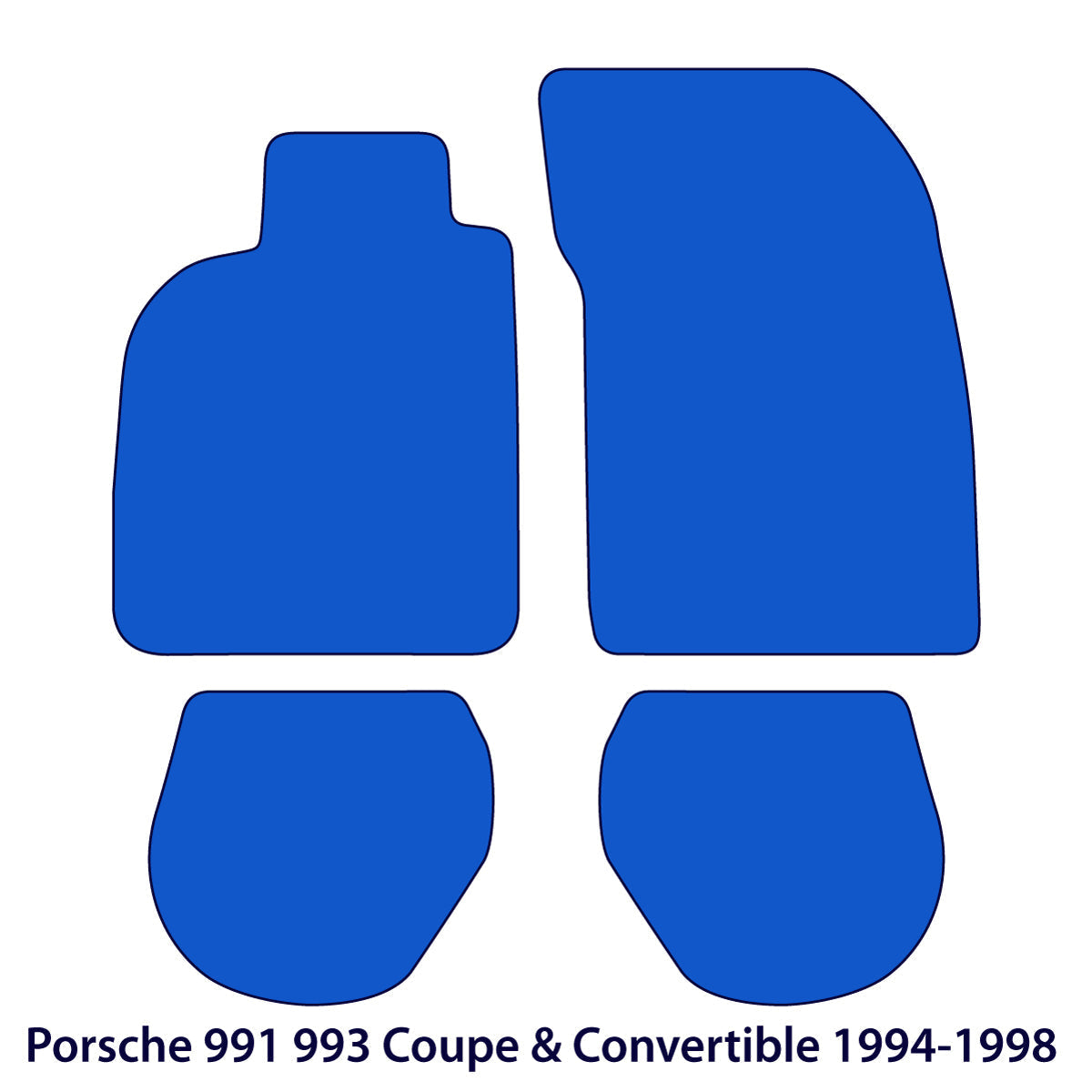 Dywaniki welurowe do Porsche 911 Coupe & Kabriolet 1994 – 1998 – 993 – Czarne Exclusive