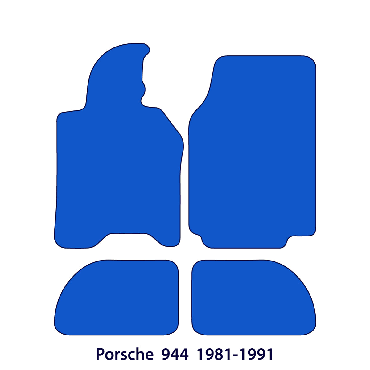 Dywaniki welurowe do Porsche 944 1981-1991 – Czarne