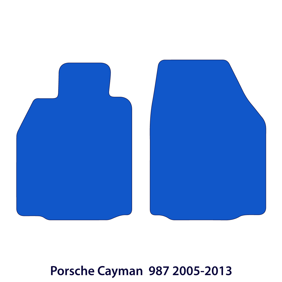 Dywaniki welurowe do Porsche Cayman 2005-2013 Bez systemu nagłośnienia Bose – 987 – Czarne