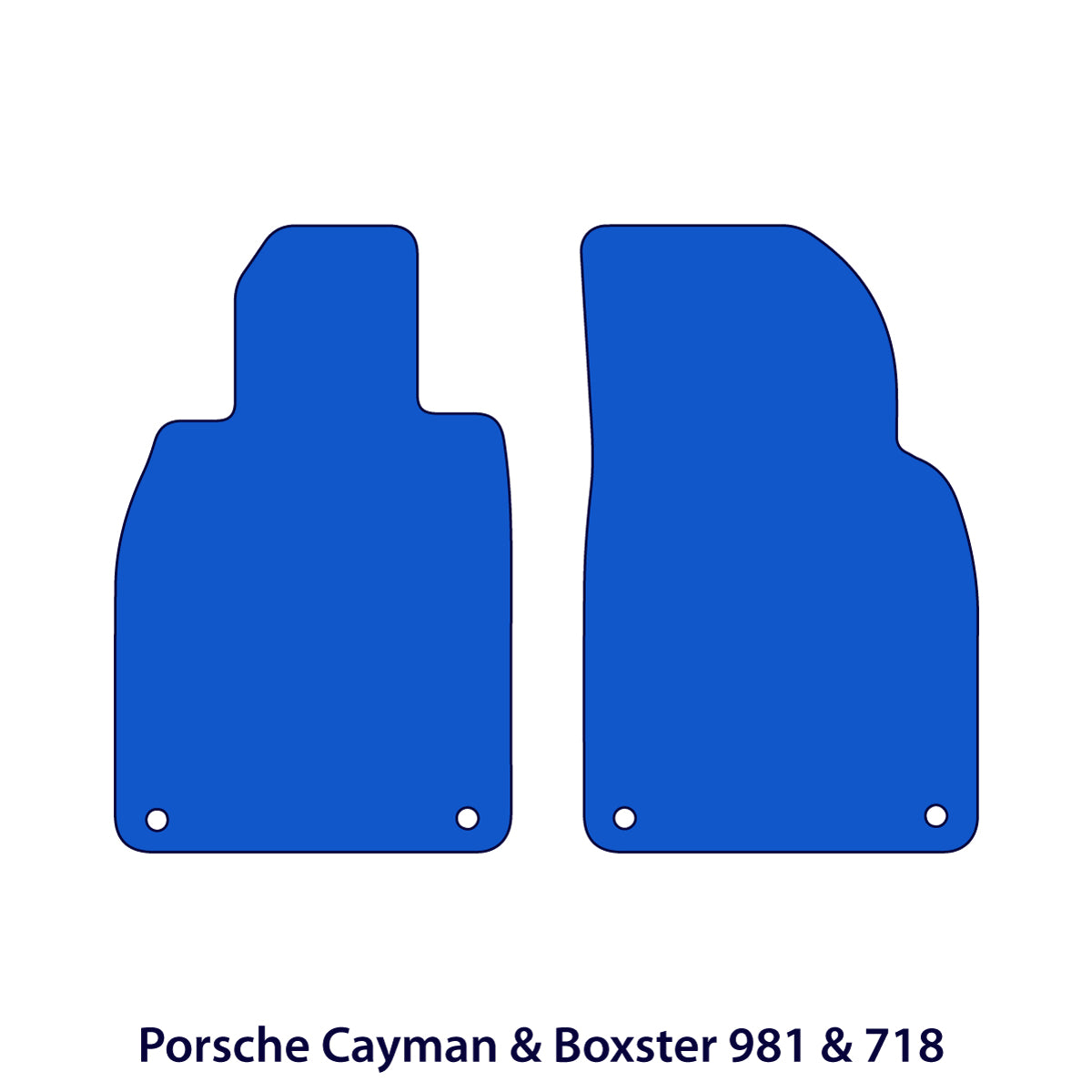 Dywaniki welurowe do Porsche Boxster Cayman & Spyder 2013-2025 – 981 & 718 – Czarne