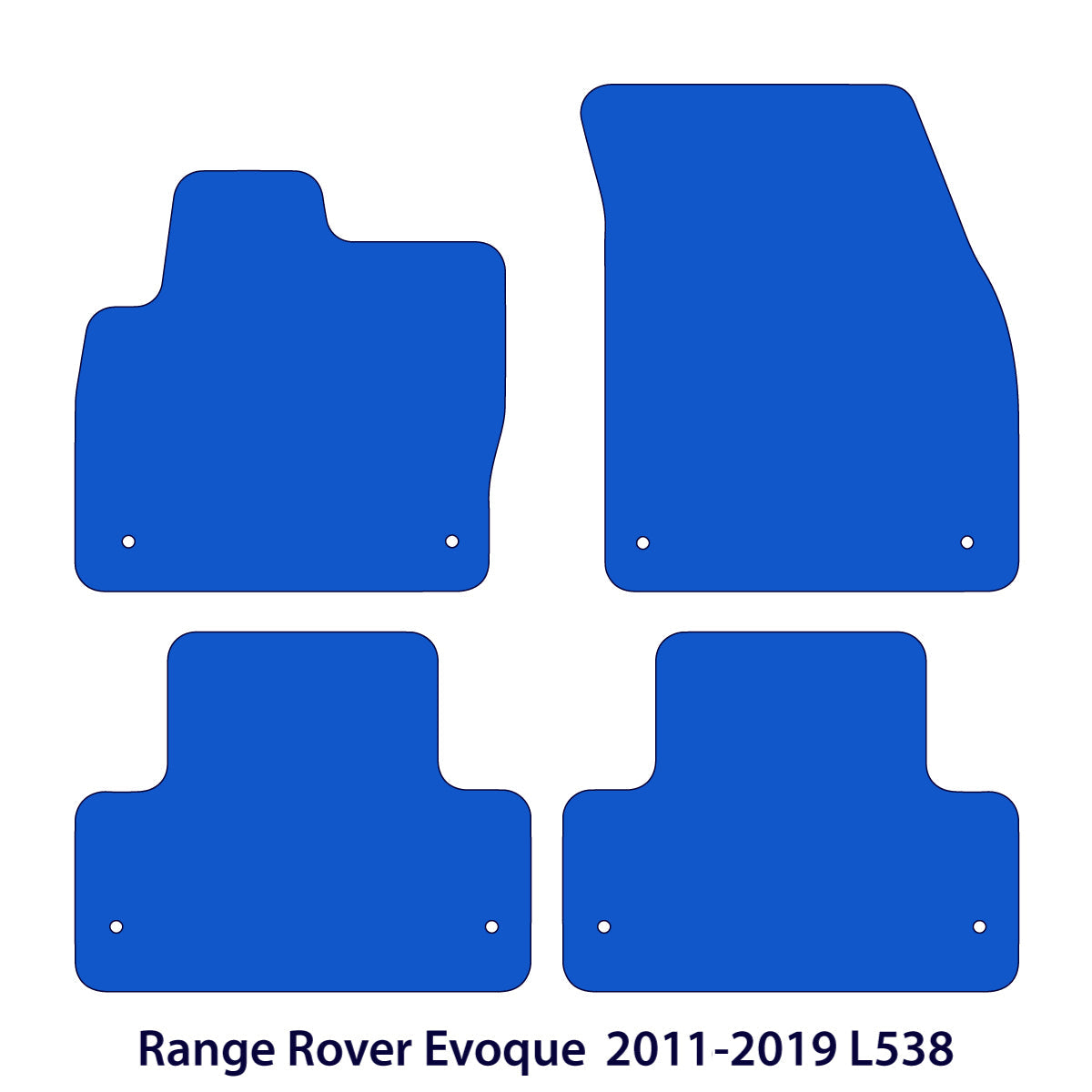 Dywaniki welurowe do Range Rover Evoque 2011-2019 – L538 – Czarne