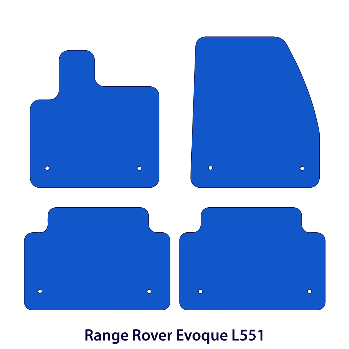 Dywaniki welurowe do Range Rover - Evoque - L551 – Czarne