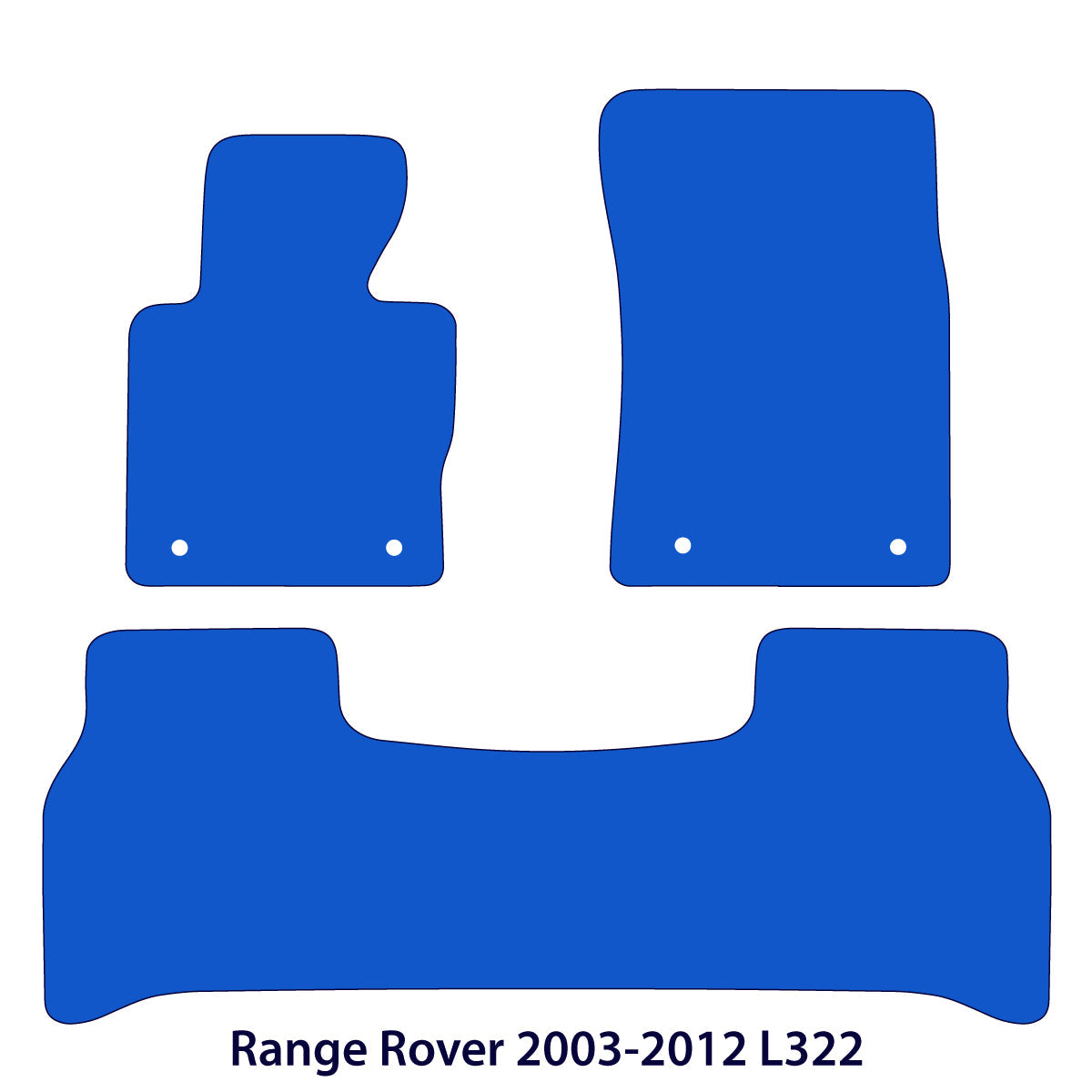 Dywaniki welurowe do Range Rover - L322 - Czarne