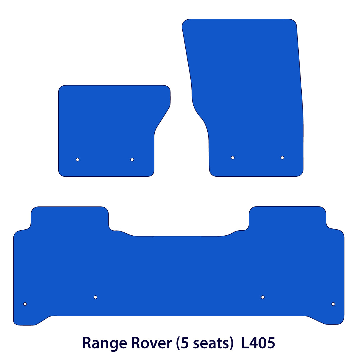 Dywaniki welurowe do Range Rover – 5 miejsc L405 – Czarne Exclusive