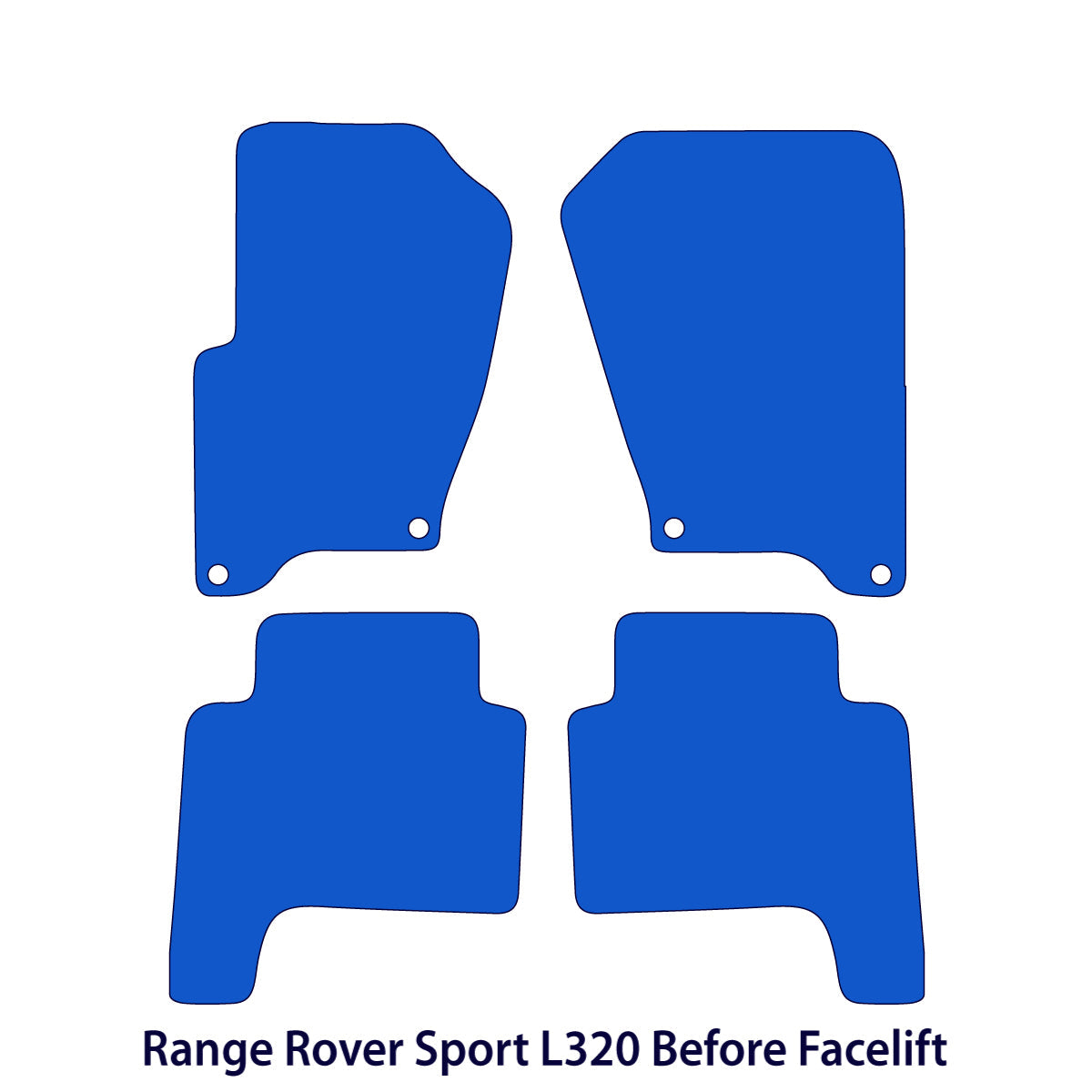 Dywaniki welurowe do Range Rover Sport 2005 – 2008 – L320 Przed liftingiem – Czarne Exclusive