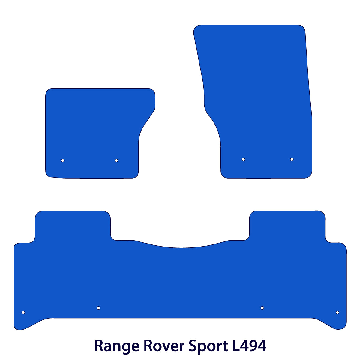 Dywaniki welurowe do Range Rover Sport 2013 – 2022 BEZ SILNIKA V8 – L494 – Czarne Exclusive
