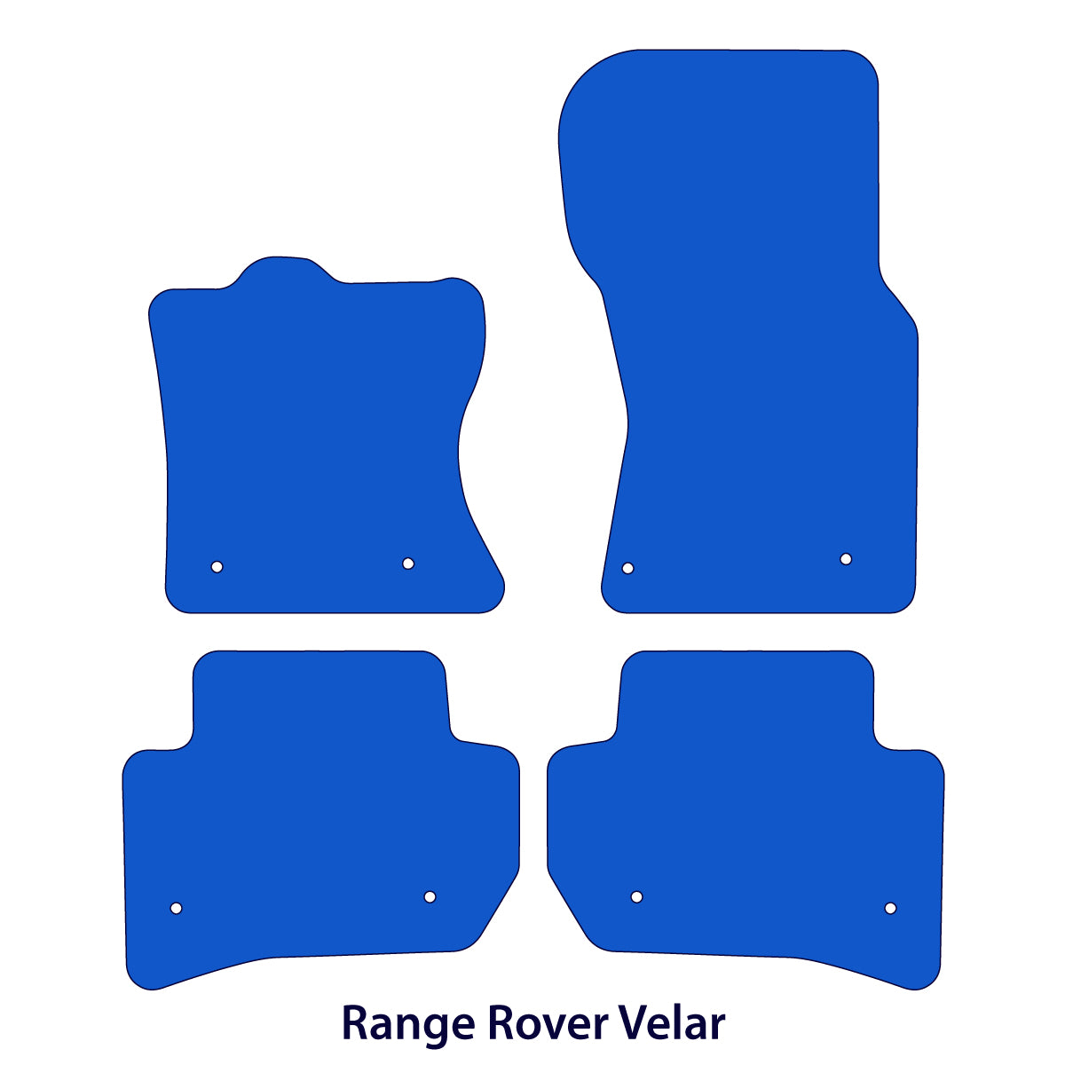 Dywaniki welurowe do Range Rover Velar – Czarne Exclusive