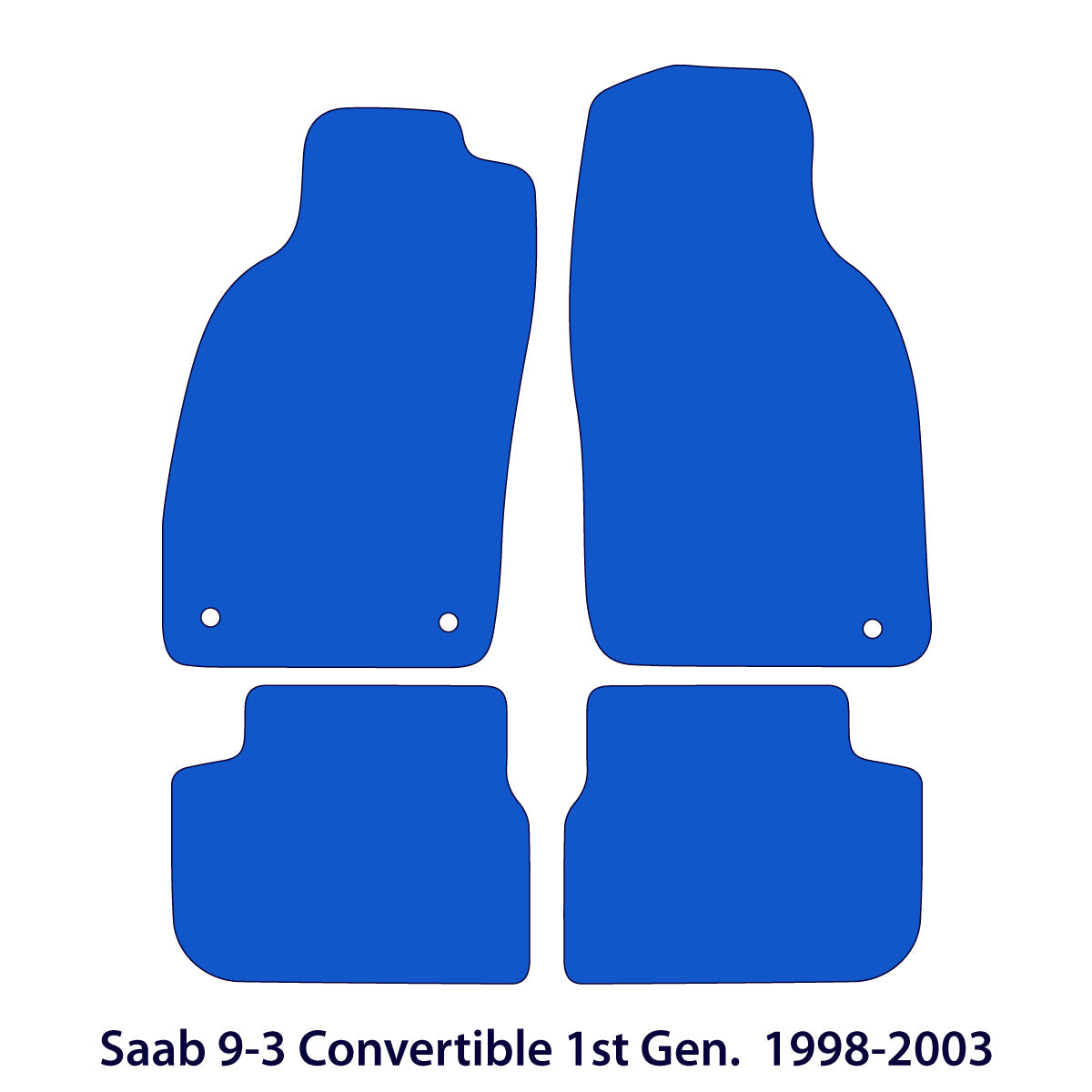Dywaniki welurowe do Saab 9-3 Kabriolet 1998-2003 – Czarne Exclusive
