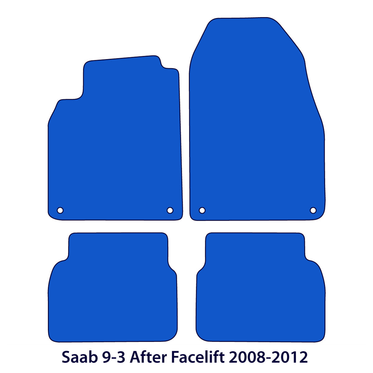 Dywaniki welurowe do Saab 9-3 2008-2012 – Sedan & Kombi – Czarne Exclusive