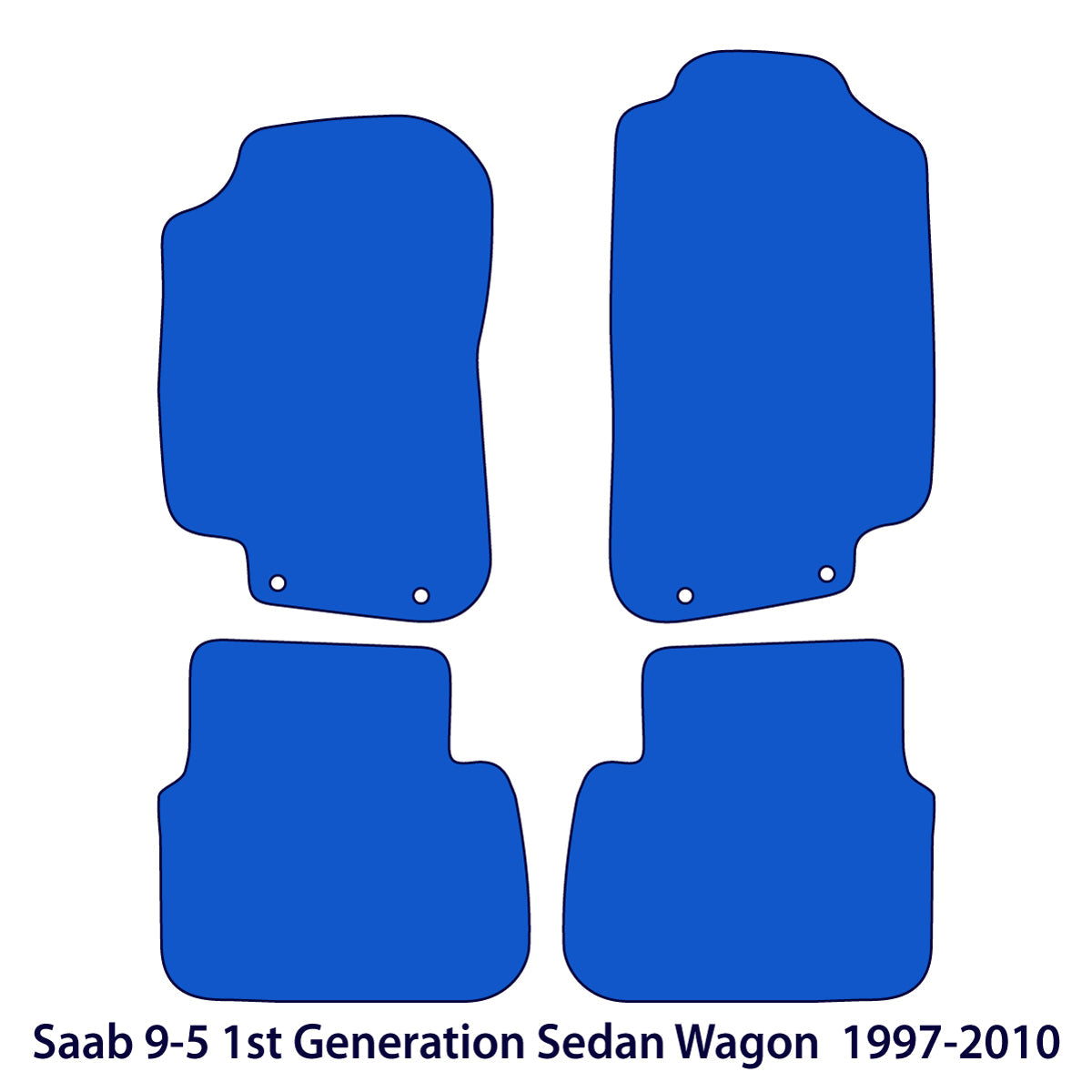 Dywaniki welurowe do Saab 9-5 1997-2010 – Czarne Exclusive