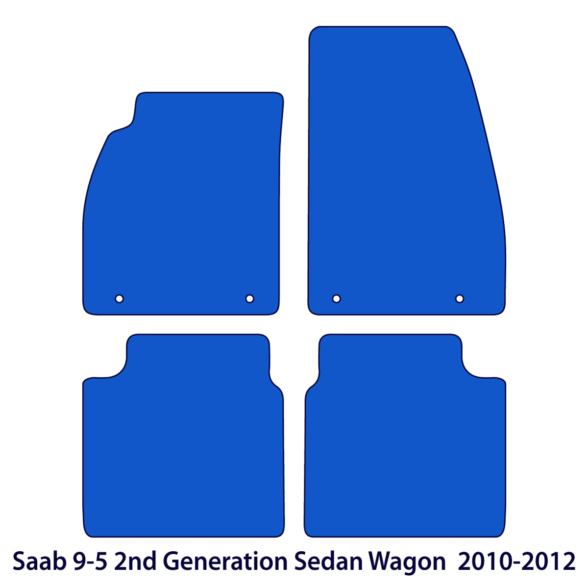 Dywaniki welurowe do Saab 9-5 2010-2012 – Czarne Exclusive