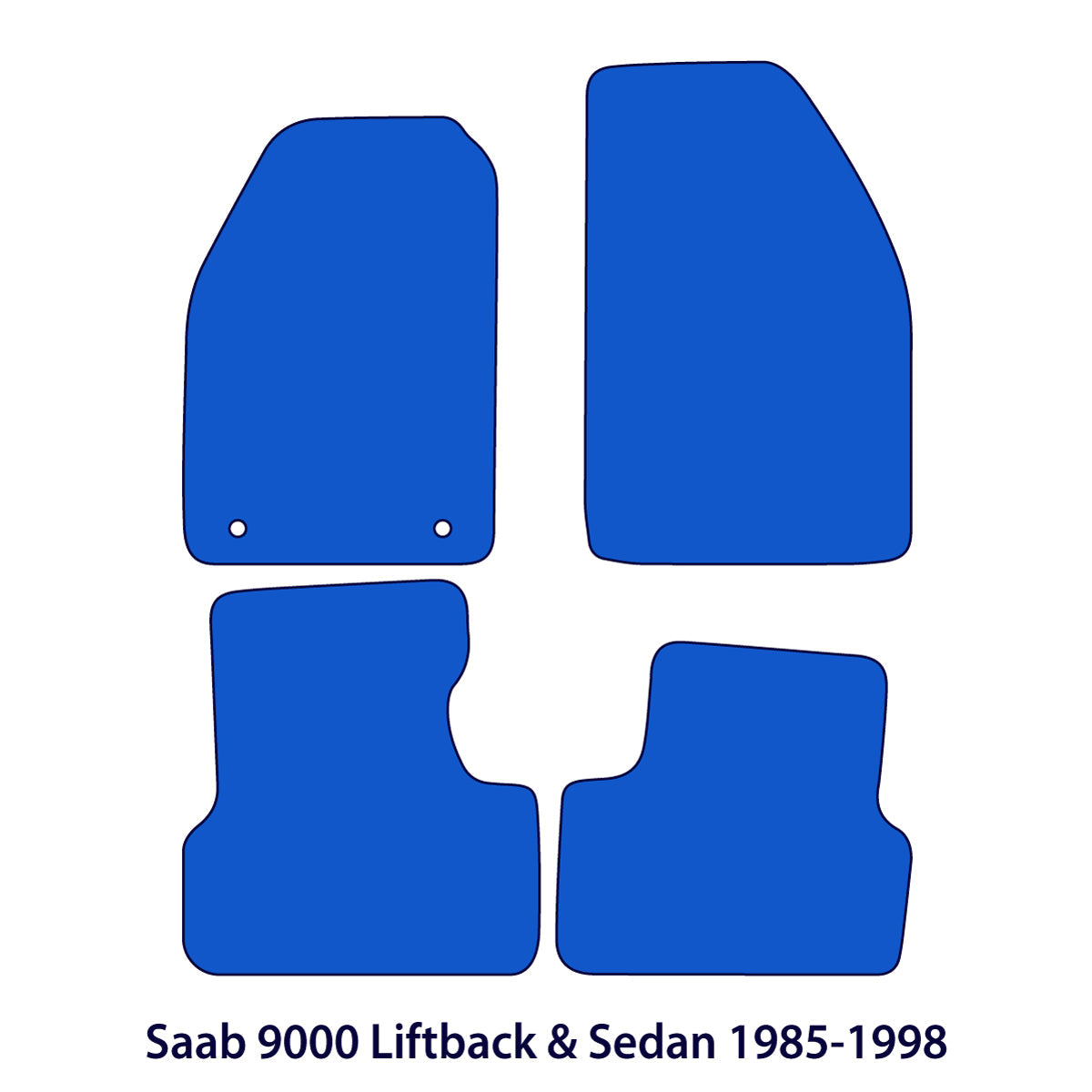Dywaniki welurowe do Saab 9000 1985-1998 – Liftback, Sedan – Czarne Exclusive
