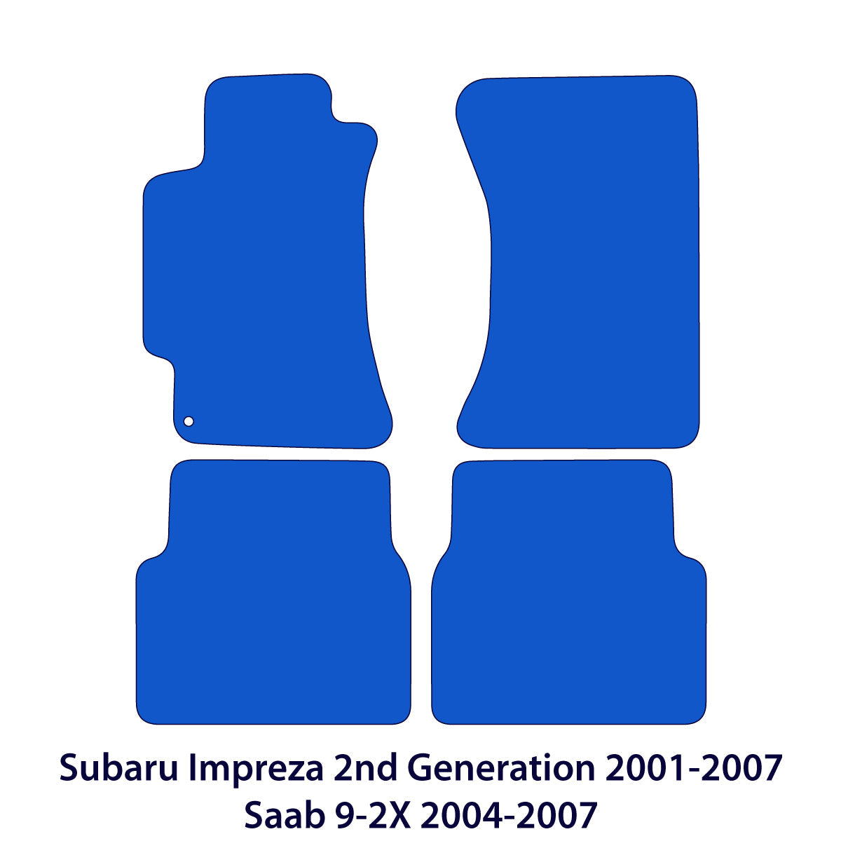Dywaniki welurowe do Subaru Impreza 2002 – 2007 & Saab 9 – 2X 2004 – 2007 – Czarne Exclusive