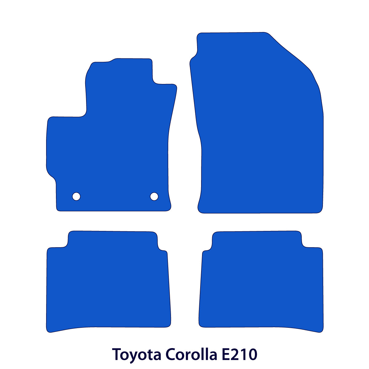 Dywaniki welurowe do Toyota Corolla – Sedan, Kombi 2019 – 2026 E210 – Czarne Exclusive