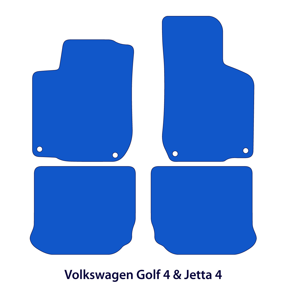 Dywaniki welurowe do Volkswagen Golf 4 & Jetta 4 1997-2007 – Czarne