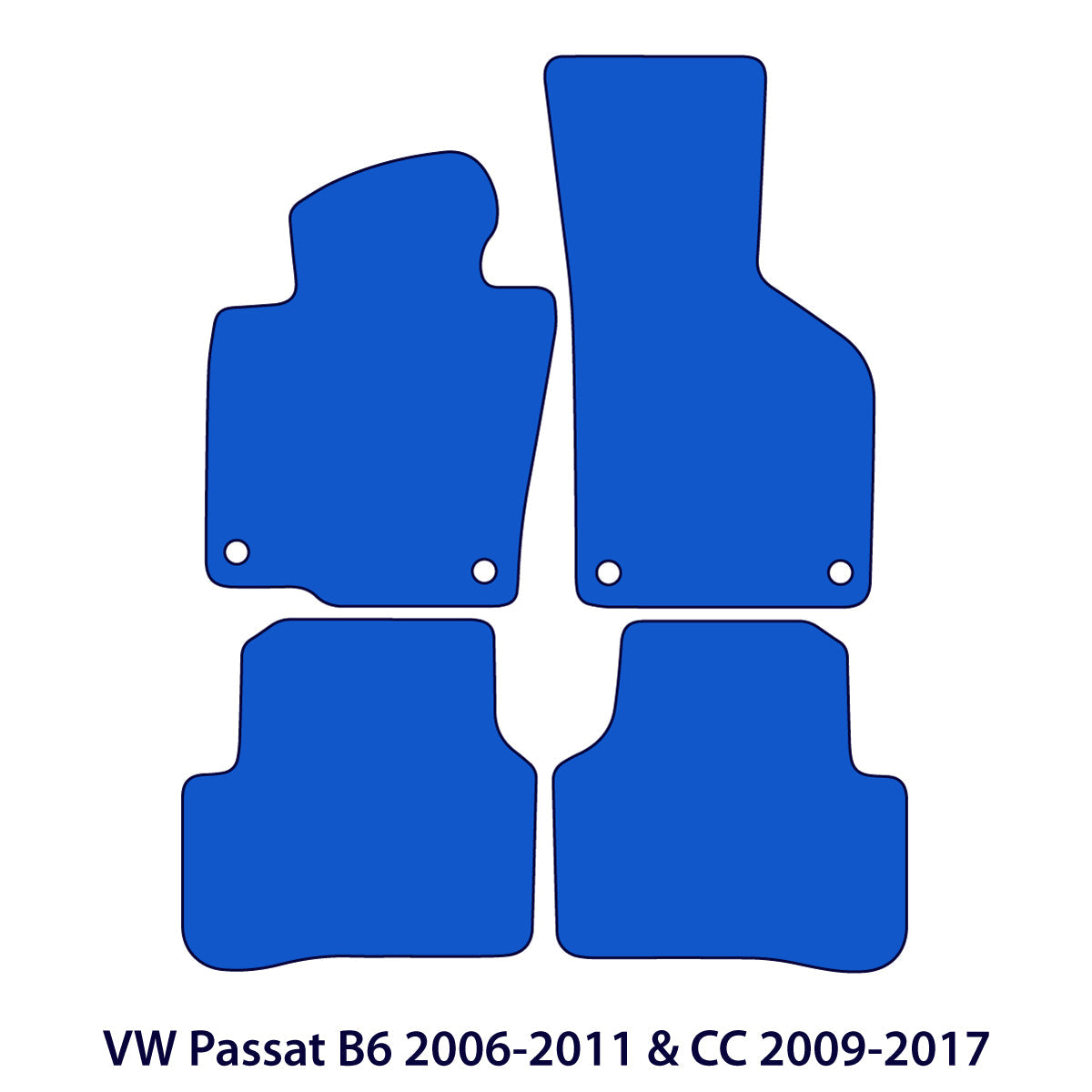 Dywaniki welurowe do Volkswagen Passat 2005 – 2011 & CC 2008 – 2012 – B6 – Czarne Exclusive