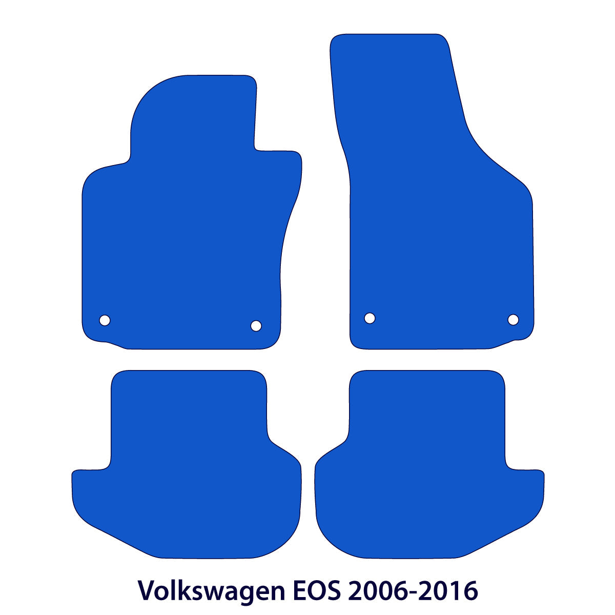 Dywaniki welurowe do Volkswagen EOS 2006-2015 – Czarne