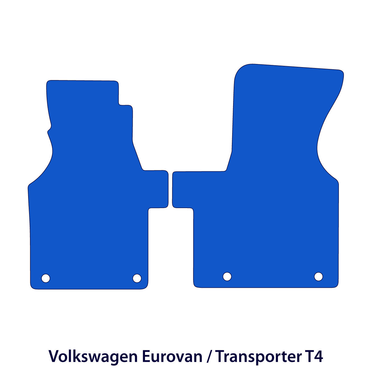 Dywaniki welurowe do Volkswagen Eurovan / Transporter 1990-2003 – T4 - Czarne
