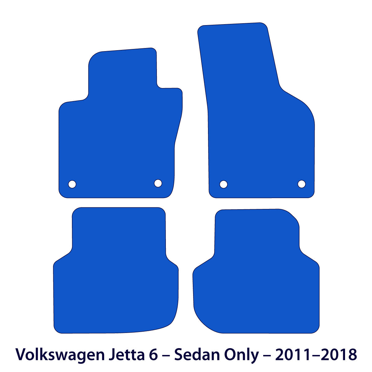 Dywaniki welurowe do Volkswagen Jetta 6 Sedan 2011 – 2018 – Czarne Exclusive
