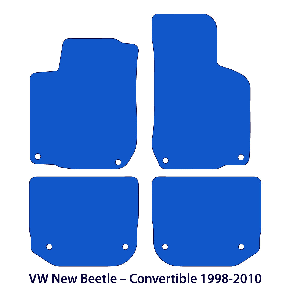 Dywaniki welurowe do Volkswagen New Beetle Kabriolet 1998 – 2010 – Czarne Exclusive