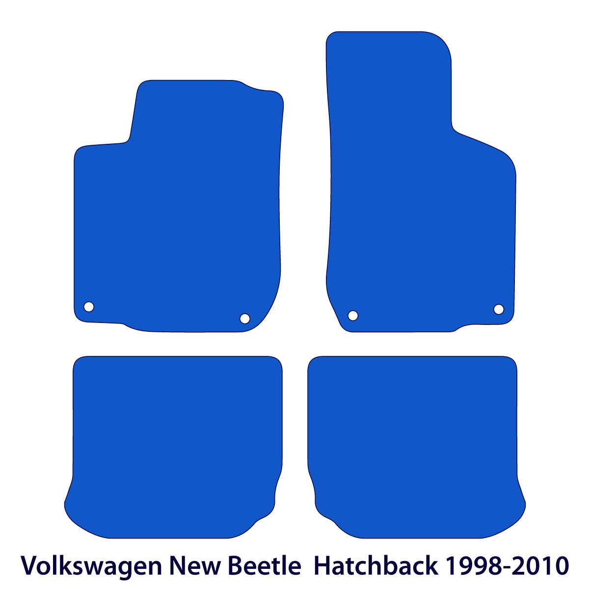 Volkswagen New Beetle Hatchback Velour Floor Mats 1998–2010 – Beige