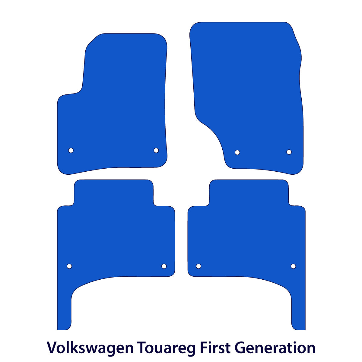 Dywaniki welurowe do Volkswagen Touareg 2003 – 2010 – Czarne Exclusive