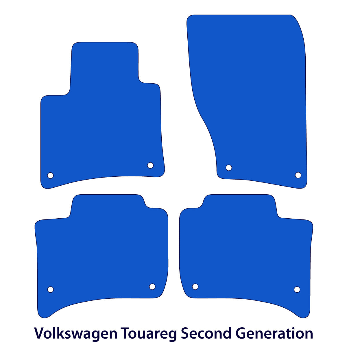 Dywaniki welurowe do Volkswagen Touareg 2011 – 2018 – II Gen – Czarne Exclusive
