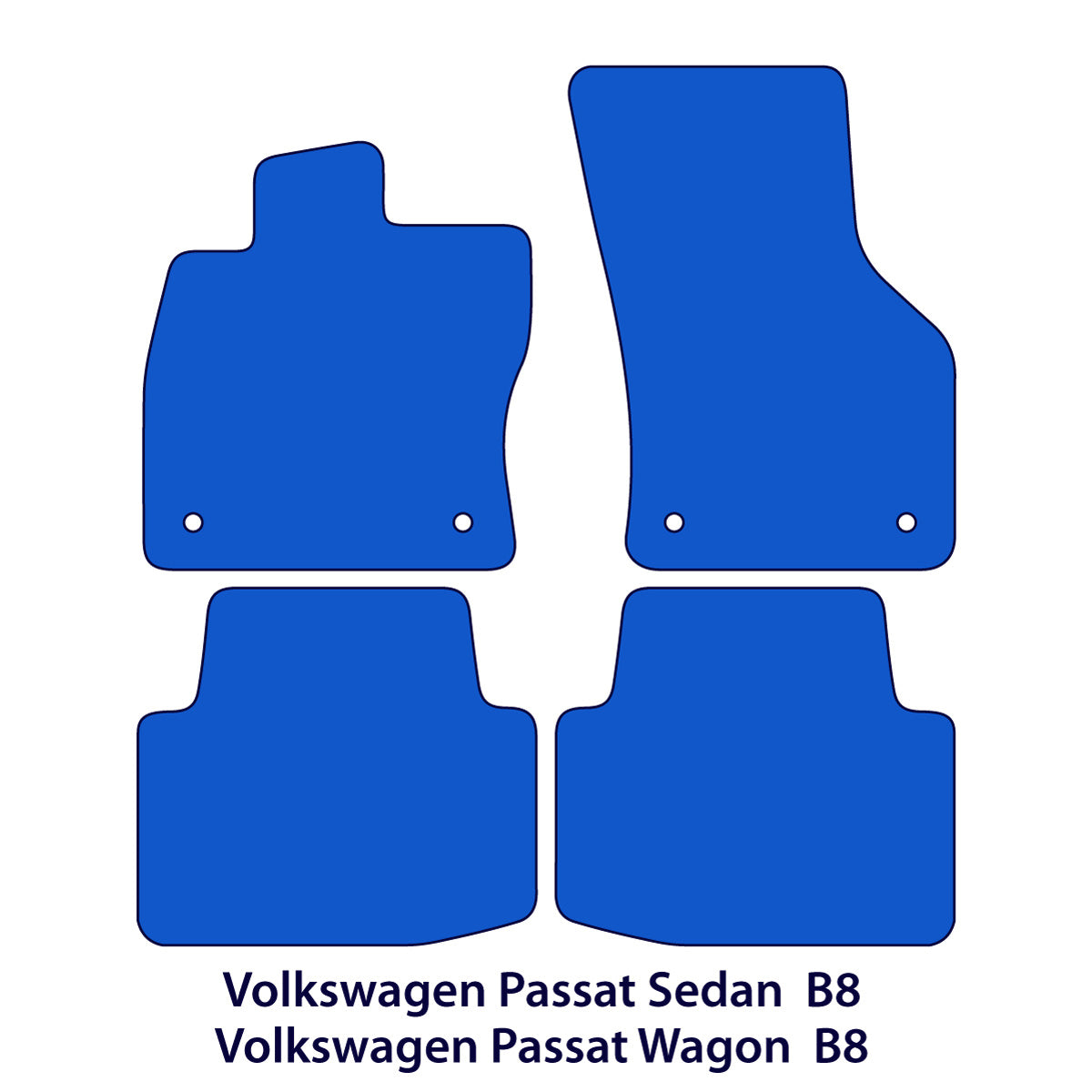 Dywaniki welurowe do Volkswagen Passat 2016 – 2022 – B8 – Czarne Exclusive