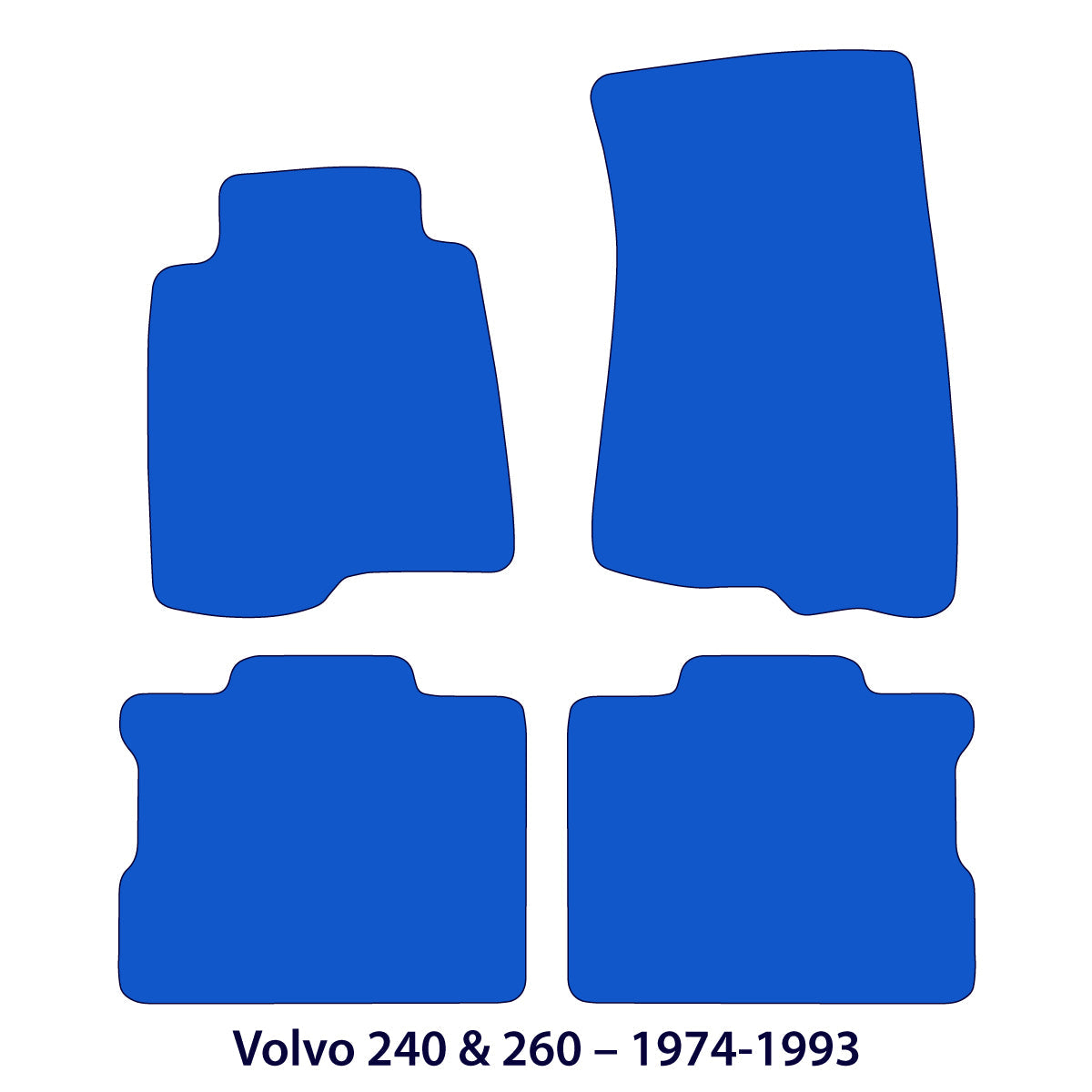Dywaniki welurowe do Volvo 240/260 - 1974-1993 – Metka z flagą Szwecji