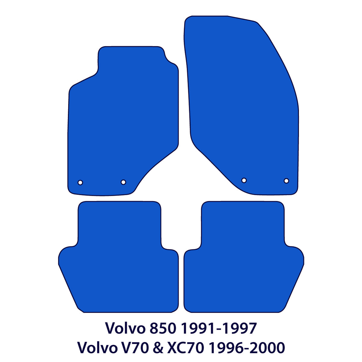 Dywaniki welurowe do Volvo 850, S70, V70 XC70 1991-2000 – I Gen – SWE Metka
