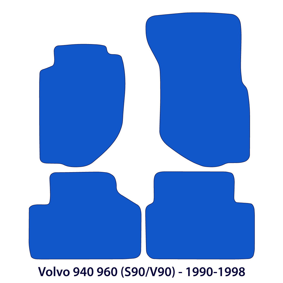 Dywaniki welurowe do Volvo 940 960 (S90/V90) - 1990-1998 - Logo flagi Szwecji