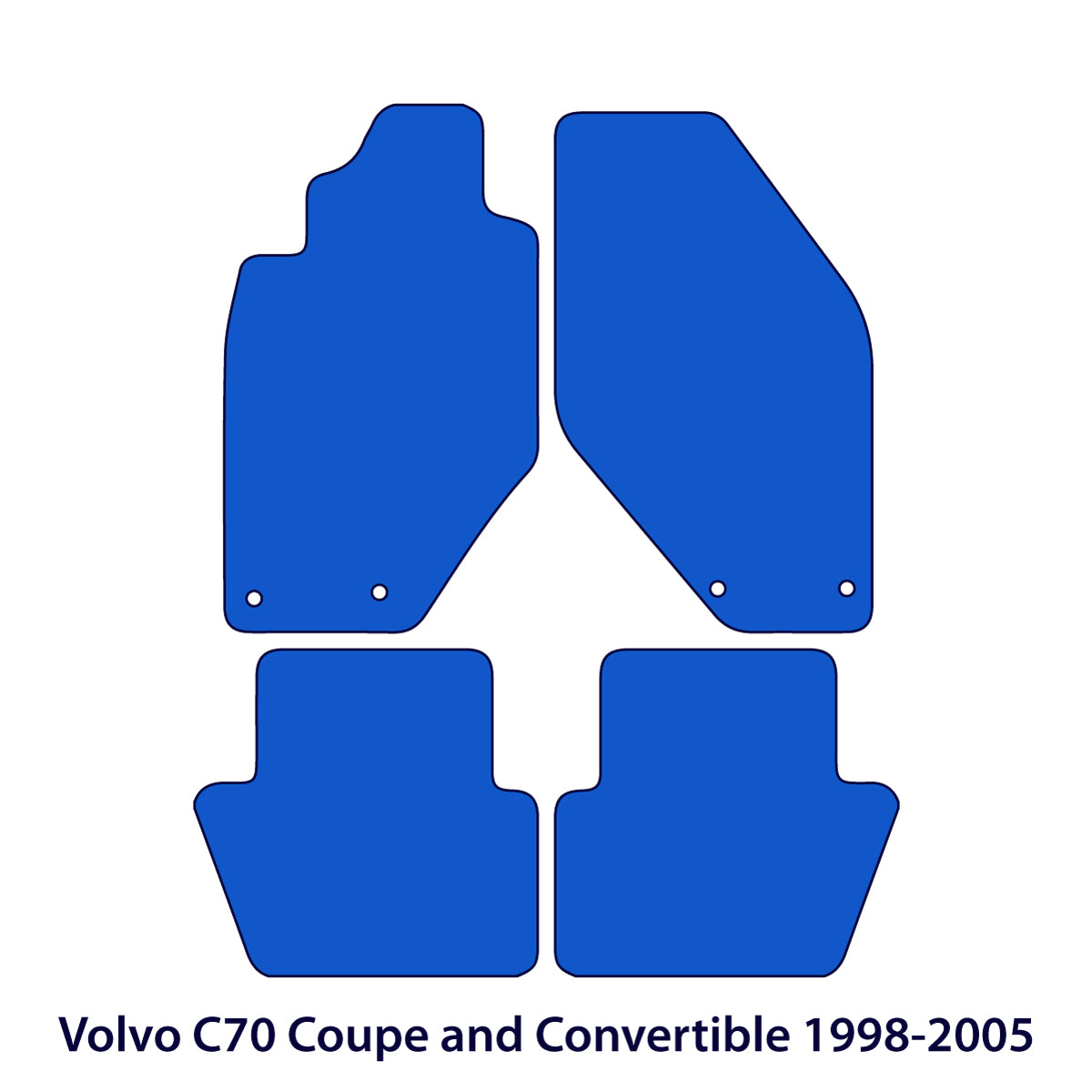 Dywaniki welurowe do Volvo C70 Coupe & Kabriolet 1997-2005 – Czarne