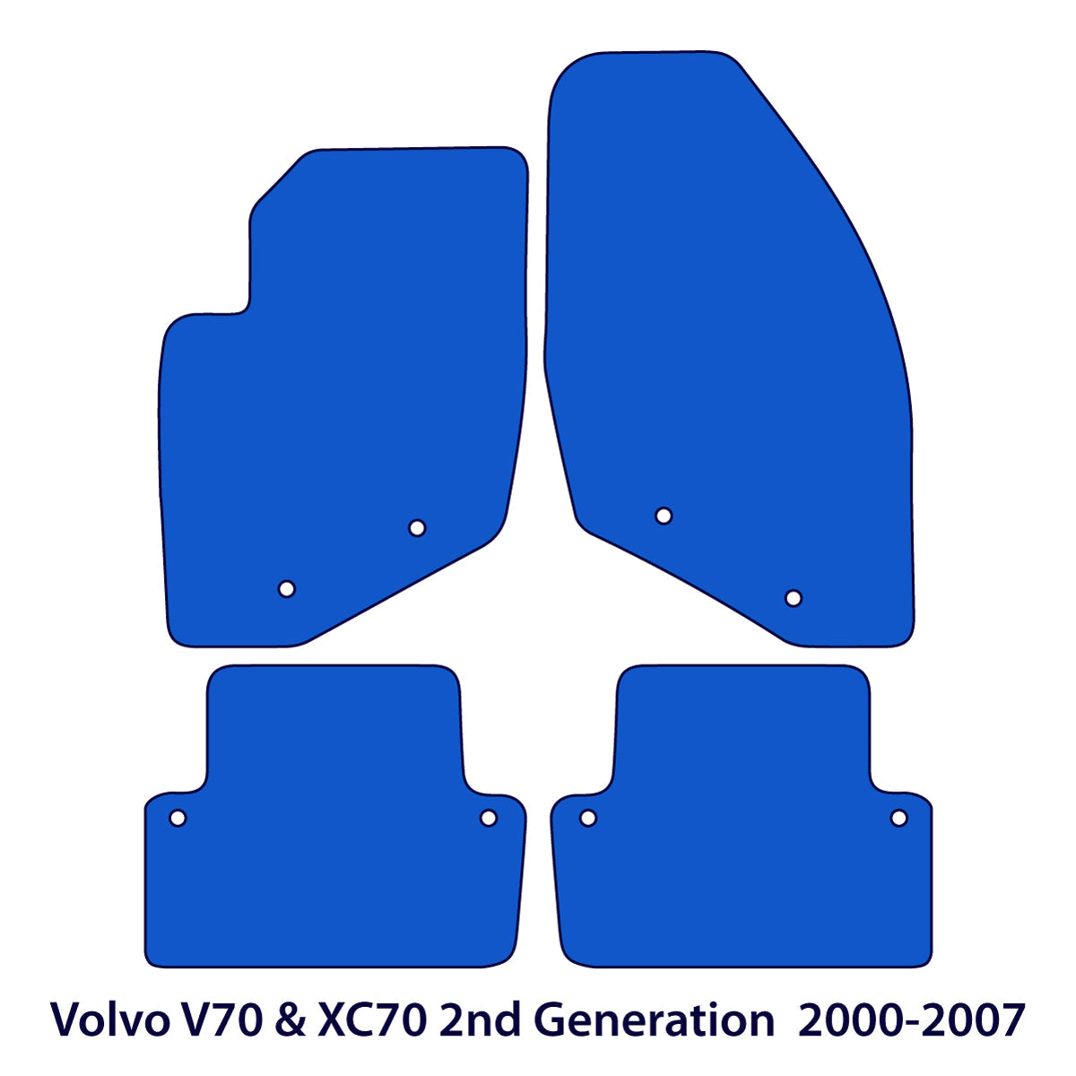 Volvo V70 XC70 Velour Floor Mats 2000-2007 – 2nd Gen – Beige