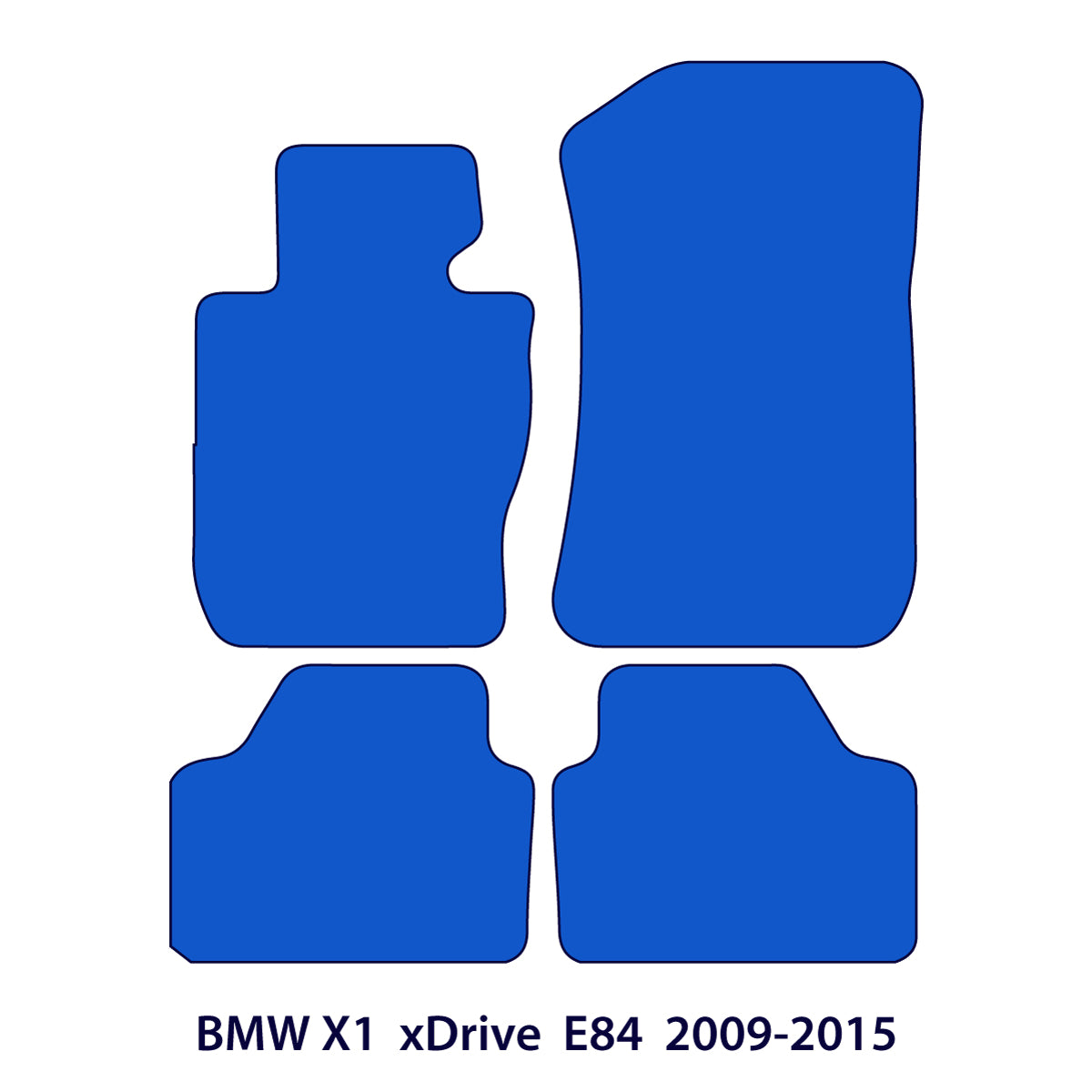 BMW X1 Velour Floor Mats  2009-2015 – xDrive E84 – Black