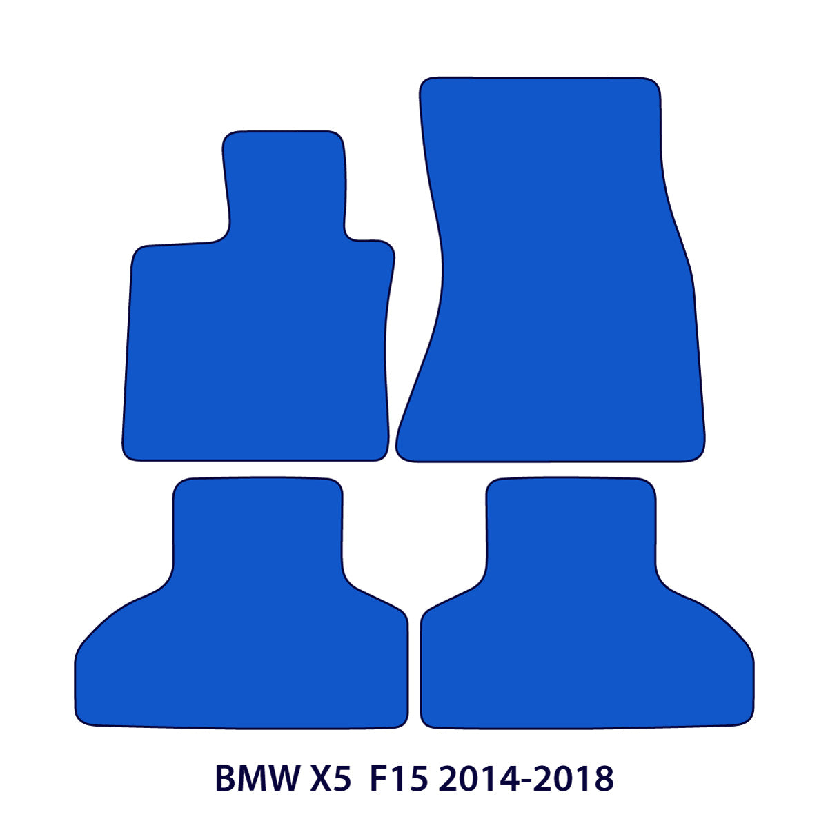 BMW X5 Velours Fußmatten 2013-2018 – F15 – Schwarz Exklusiv
