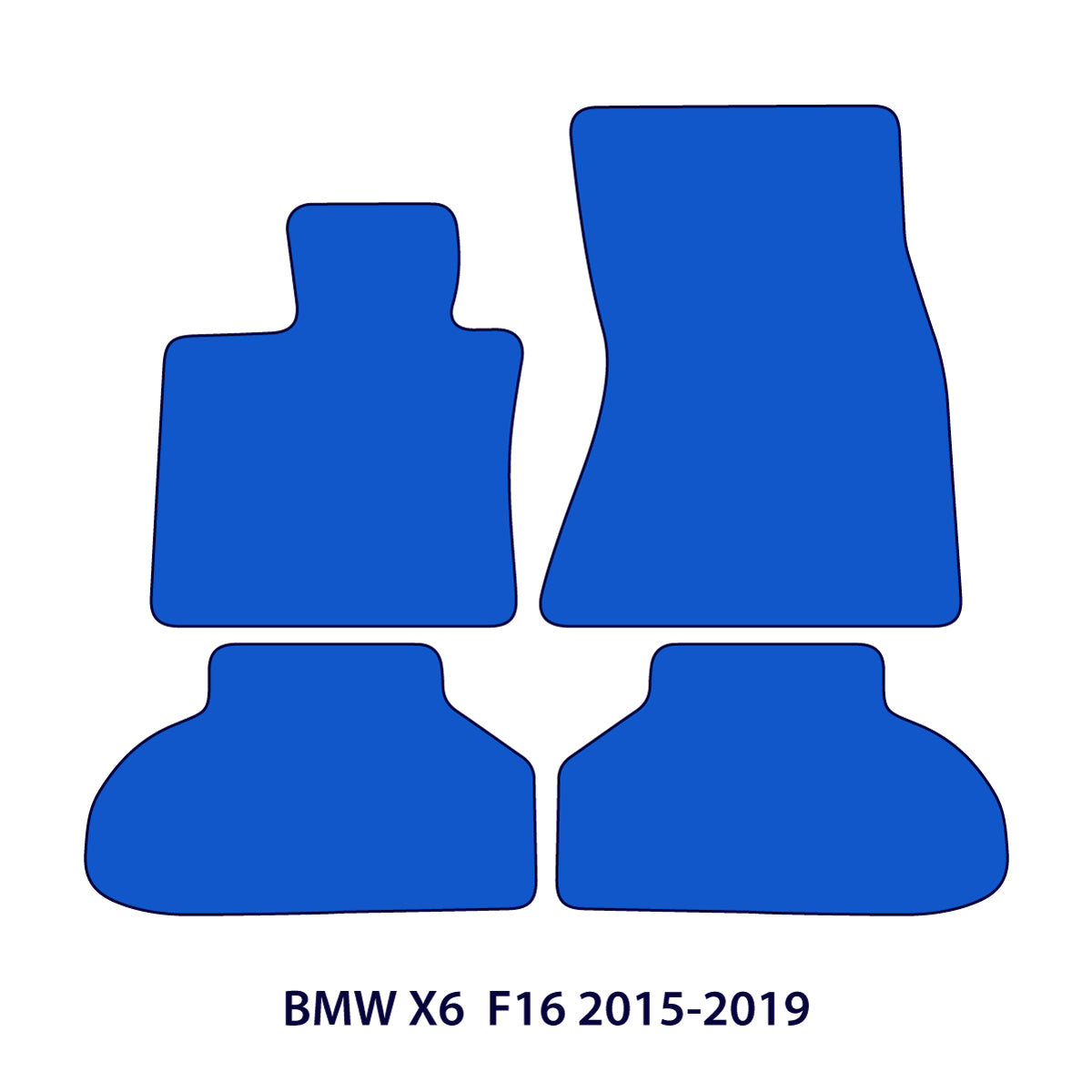 BMW X6 Velours Fußmatten 2014-2019 – F16 – Schwarz Exklusiv