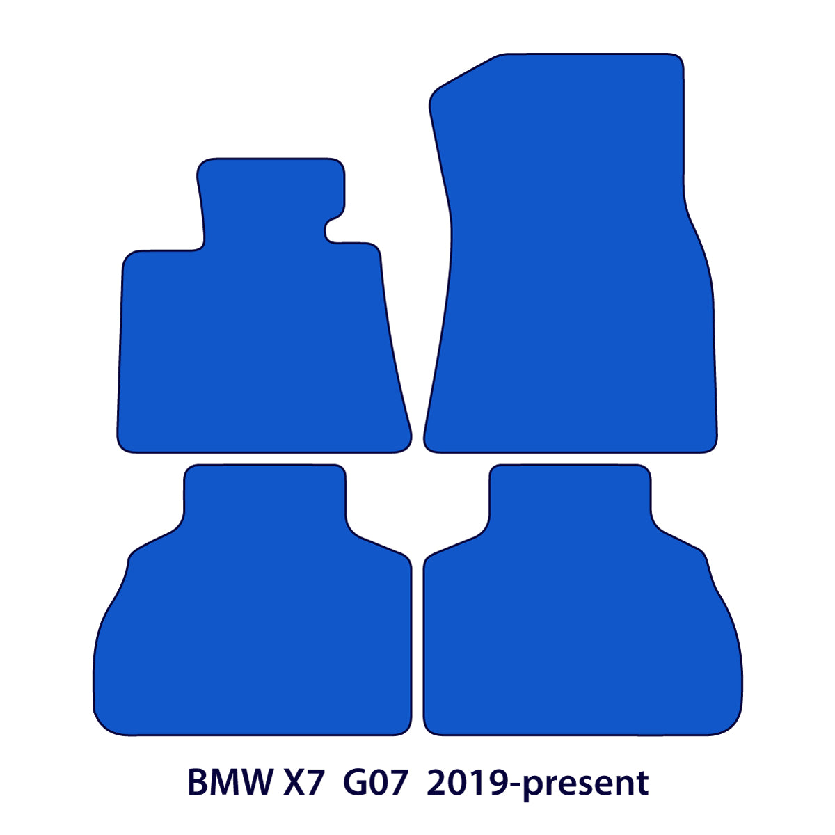 BMW X7 Velours-Fußmatten 2019-2026 – G07 – Beige