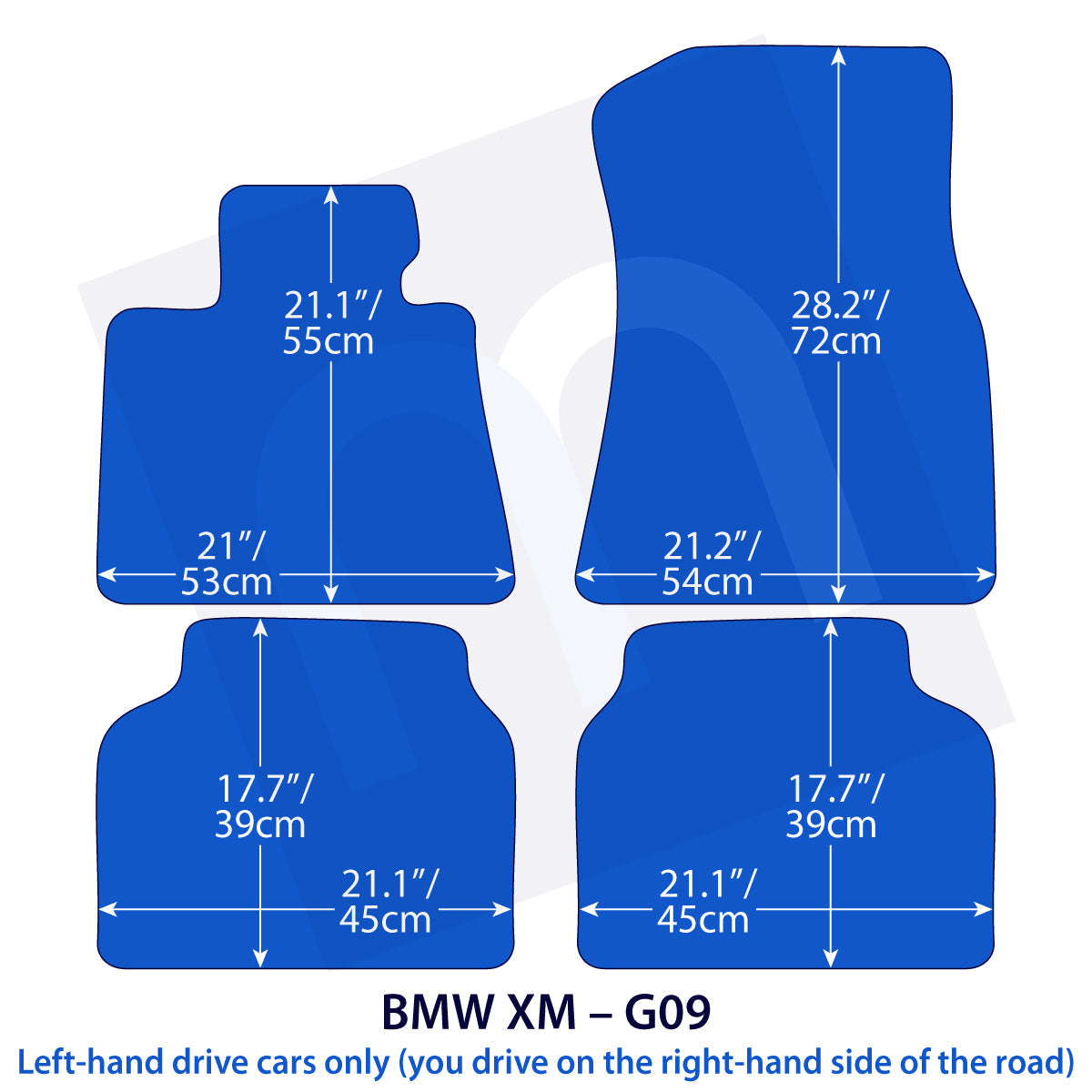 BMW XM Velours Fußmatten – G09 – Beige
