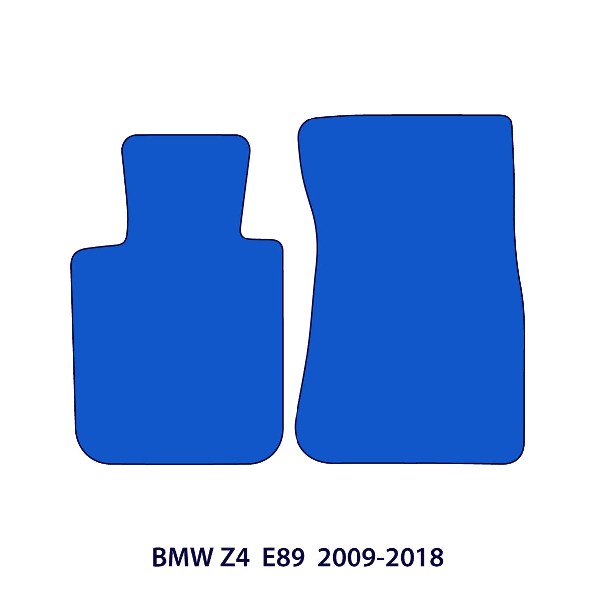 BMW Z4 Velours-Fußmatten 2009-2016 – E89 – Schwarz Exklusiv