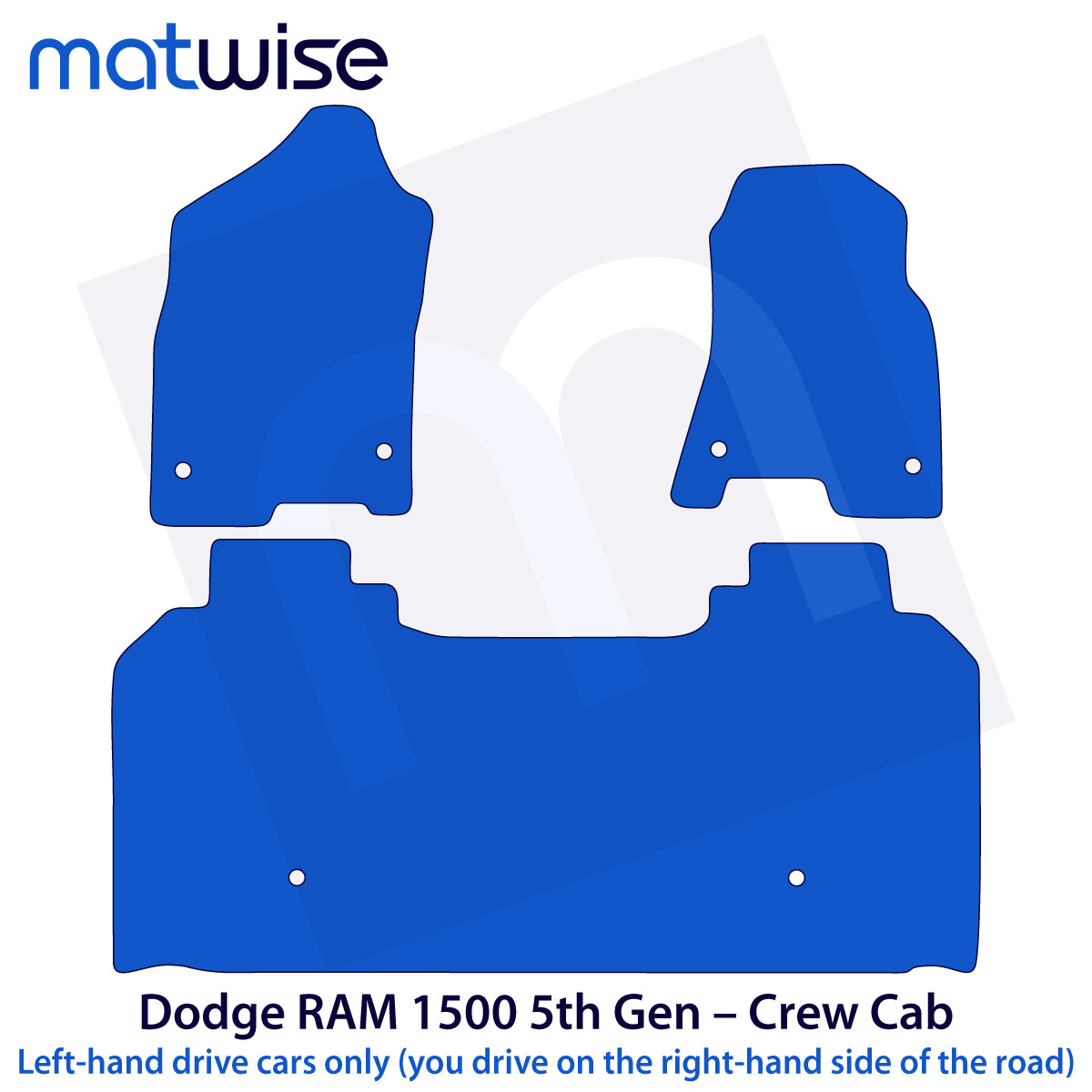 Dodge RAM 1500 Long Velour Floor Mats - 2019-2026 - Beige