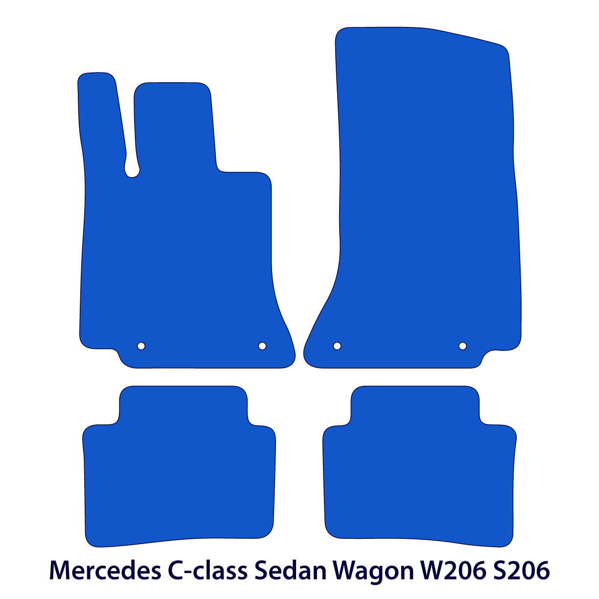 Mercedes C-Klasse Velours Fußmatten 2021-2026 – W206 & S206 – Beige