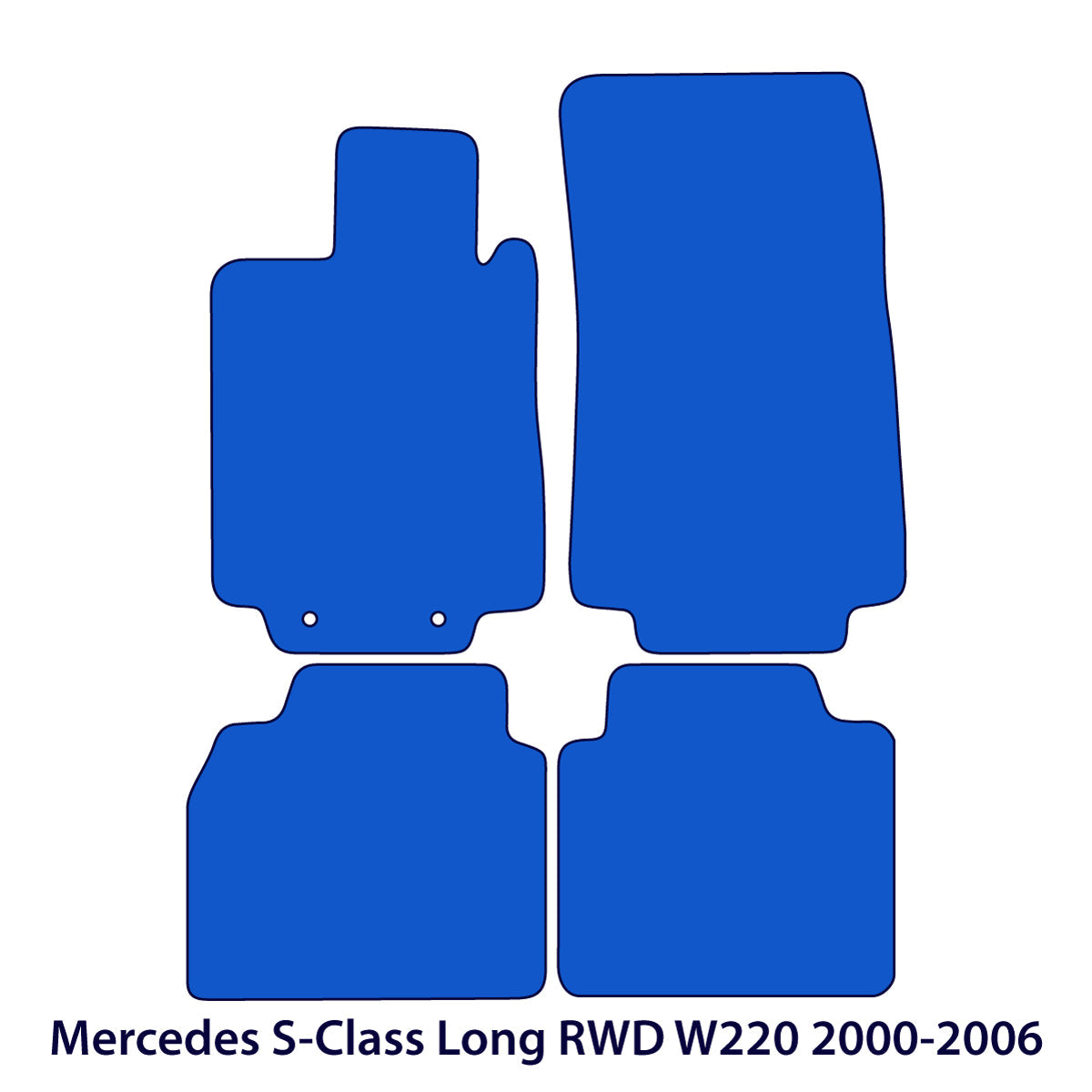 Mercedes S-Klasse Lang Heckantrieb Velours Fußmatten 1998-2005 – W220 – Beige