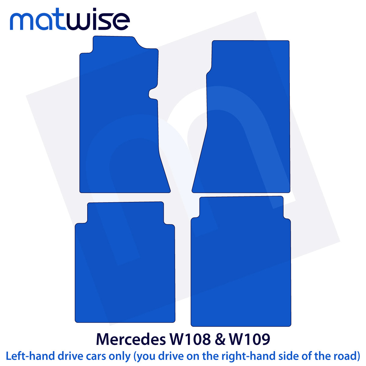 Mercedes W108 & W109 Velour Floor Mats 1965-1972 – Beige